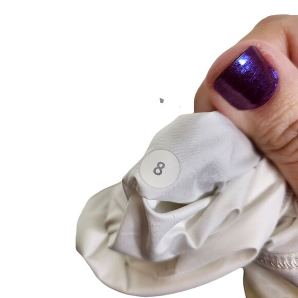 LULULEMON Vest Womens 8 White Presta Vest Reflective Pockets Lightweight Running - Picture 10 of 10